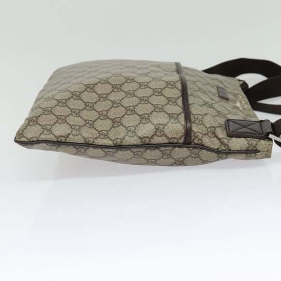 GUCCI GG Supreme Shoulder Bag PVC Beige Silver - Picture 11 of 16